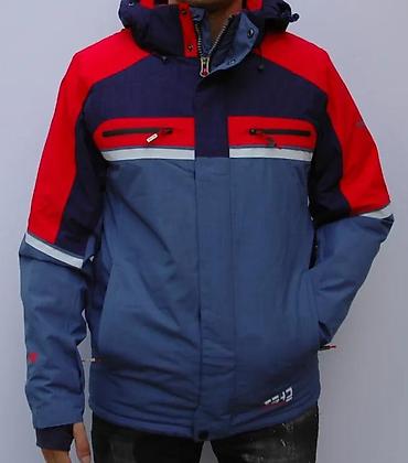 Zimske jakne: Muška zimska jakna sa kapuljačom - Boje: teget, crvena i siva/plava — 8