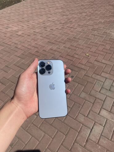 купить айфон 13: IPhone 13 Pro, Колдонулган, 128 ГБ, Көк, Заряддоочу түзүлүш, Каптама, 85 %