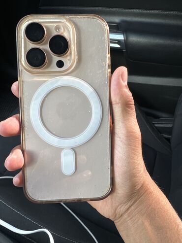 аренда телефона: IPhone 16 Pro, Б/у, 128 ГБ, Золотой, Зарядное устройство, Защитное стекло, Чехол, 100 %