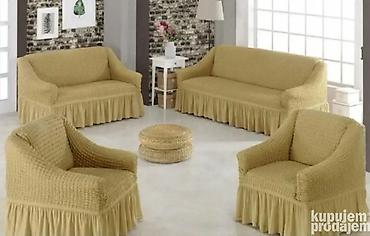 Prekrivači za nameštaj: Set rastegljivih navlaka sa karnerima – trosed, dvosed i fotelja — 11