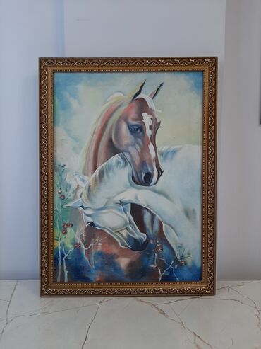 искусство: Картина с лошадьми 
размер: 50×70