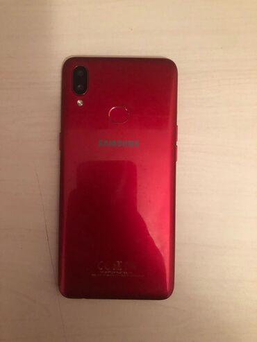 samsung galaxy a01 core qiymeti: Samsung Galaxy A10s, 32 GB, rəng - Qırmızı, Barmaq izi, İki sim kartlı, Face ID