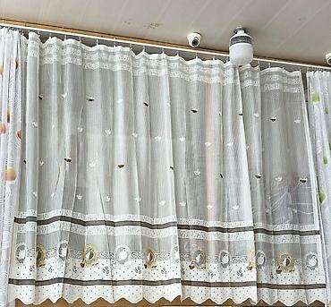 Pərdə və tüllər: Tül pərdə dəsti - Material: nazik, şəffaf tül (poliestr əsaslı) — 8