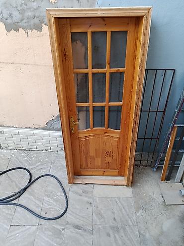 balın qiyməti: Taxta interyer qapısı – şüşəli model - Material: təbii ağac (şam — 1