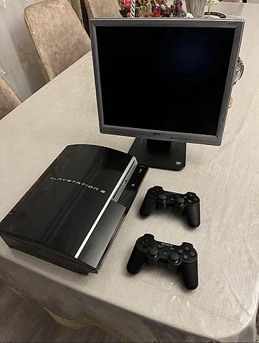sony plastation 3: PlayStation 3 + monitor seti Komplekt: - Sony PlayStation 3 “Fat” — 1