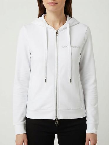 "EMPORİO ARMANİ" brendi olan kapişonlu üst geyimi. Ag rəngdi. L, XL