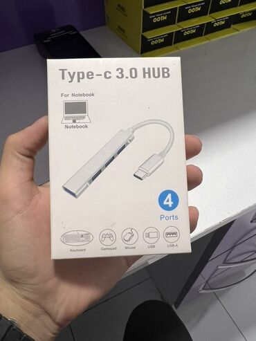 поко 4 х: USB-C хаб Type‑C 3.0 (4 порта) Компактный разветвитель для ноутбуков