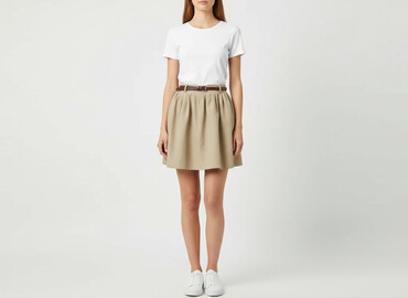 spódnice szara plisowane: Women`s skirt, size S