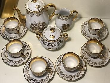 Qab-qacaq və mətbəx ləvazimatları: Çay dəsti, rəng - Ağ, Farfor, 6 nəfərlik, Çexiya — 4