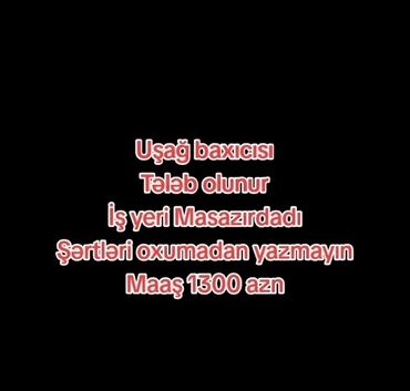 iş elanı part time: Dayə tələb olunur, 30-45 yaş, 1 ildən az təcrübə, 1/1