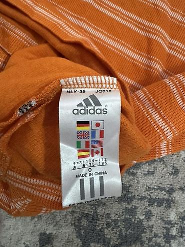Айымдардын кийими: Оранжевый лонгслив/джемпер adidas в полоску - Бренд: adidas — 4