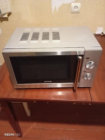 Mikrodalğalı sobalar: Mikrodalğalı soba Gorenje, Ayrıca dayanan, Mikrodalğalar ilə, rəng - Gümüşü, İşlənmiş — 1