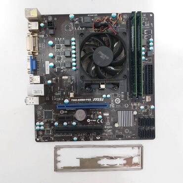Ana platalar: Ana Platası MSI Ana Plata "DDR3 MSİ FM2-A55-P33+AMD A8 5500+Kuler+16GB Ram+128GB SSD", İşlənmiş — 3