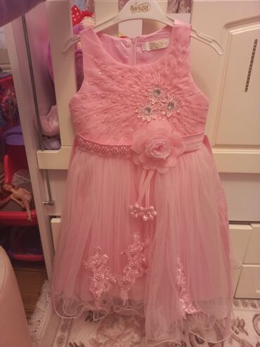 4 ayliq usaq: Детское платье цвет - Розовый