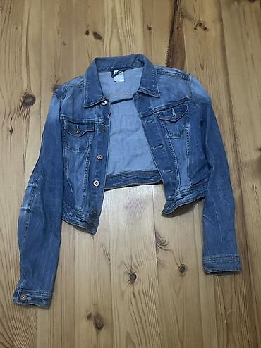 qar geyimi: Qısa denim ceket - Model: qısa/krop kəsim, klassik yaxalı - Material — 1