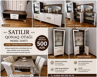 bag mebeli ikinci el: Elan: Qonaq otağı, yataq otağı mebelləri və sürüşən qapılı şkaf 1) — 4