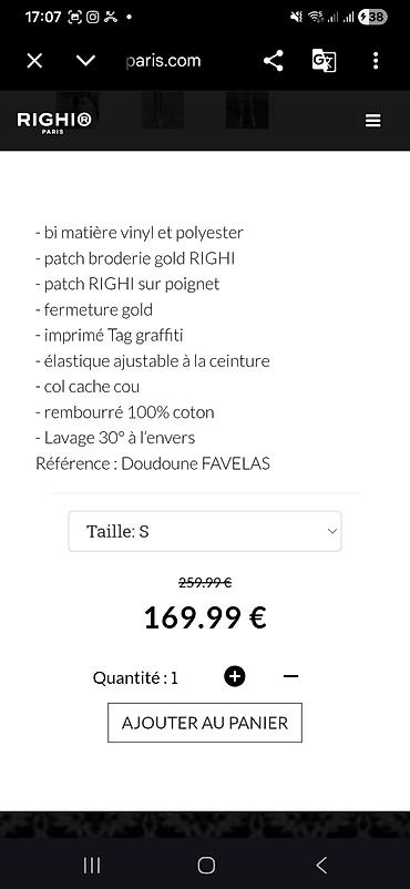 kardigan: RIGHI Paris zimska jakna sa kapuljačom FAVELAS down jacket - Model — 10
