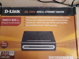 d link: D‑Link DSL‑2500U ADSL2+ Ethernet Router Xüsusiyyətlər: - ADSL2/ADSL2+