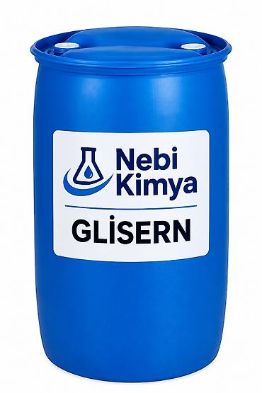 duru yag: Məhsul: Gliserin (Nebi Kimya markası), iri həcmli mavi plastik bidon — 1
