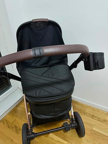 sve po 100: Kolica za bebe – 2 u 1 (ram + korpa za novorođenče) - Elegantna crna — 6