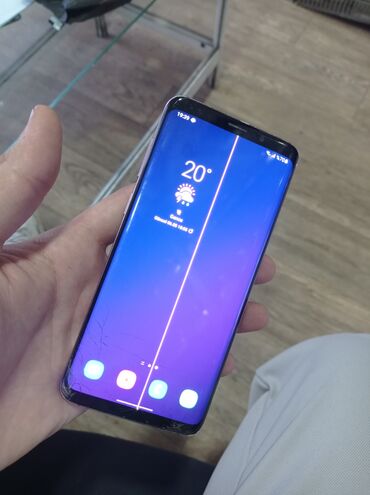 Samsung: Samsung Galaxy S9 Plus, 64 GB, rəng - Çəhrayı, Qırıq, Sensor, Barmaq izi