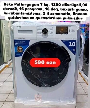 Paltaryuyan maşınlar: Paltaryuyan maşın 8 kq, Yeni, Pulsuz çatdırılma — 12