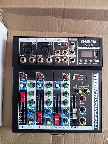 mikrofon sm58: Yamaha F4-MB Professional Mixers — kompakt audio mikser - 4 kanallı — 1