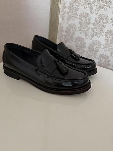 gb deri: Qara rəngli kişi loaferləri – kələfli tassel (saçaq) detallı klassik — 3