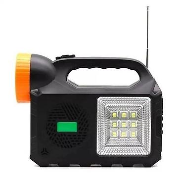 Ovçuluq və balıqçılıq: Günəş paneli ilə işləyən radio poverbank səsgücləndirici lampa hamısı — 4
