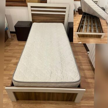 односпальная кровать: Новый, Односпальная кровать, С матрасом