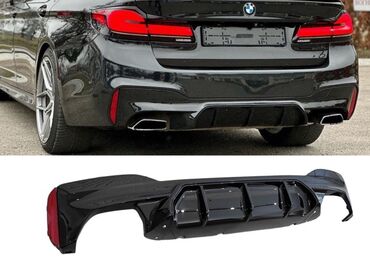 рычак на фит: Юбка заднего бампера BMW, 2019 г., цвет - Черный, Новый, Самовывоз
