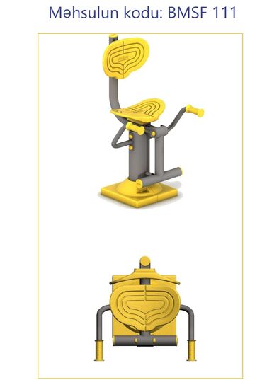 Digər trenajorlar: Açıq hava fitnes avadanlıqları – sarı/qrafit rəng palitrası, metal — 26