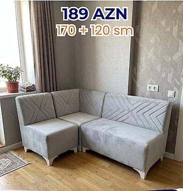 Künc yumşaq mebel dəsti – 189 AZN - Ölçülər: 170 sm + 120 sm -