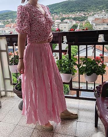 marc jacobs torbice: Roze maksi suknja – plisirana, svilenkastog sjaja m do l - Boja — 2