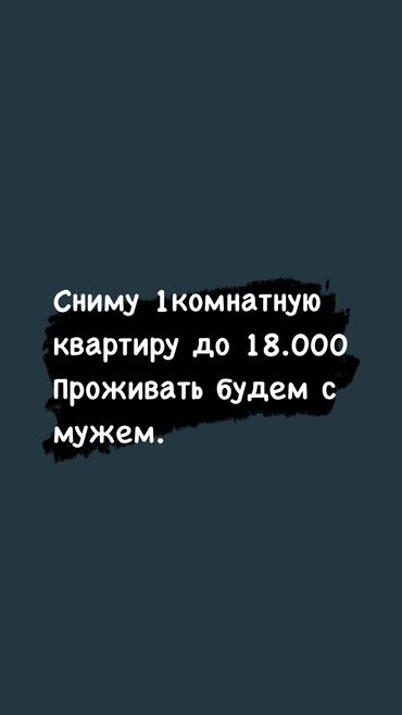 Сниму квартиру: 1 комната, 28 м², Без мебели