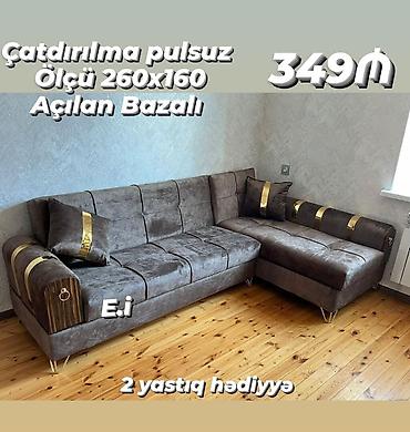 Sifarişlə mebel: Divan-kravat, Qonaq otağı üçün, Bazalı, Açılan — 1