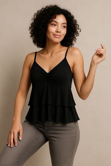 Women's T-shirts and tops: S (EU 36), Single-colored, color - Black at lalafo.rs Women's T-shirts and tops: S (EU 36), Single-colored, color - Black