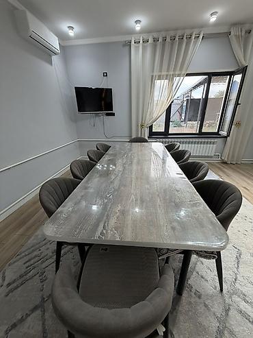 table study: Большой обеденный/переговорный стол с 10 стульями - Форма — 3