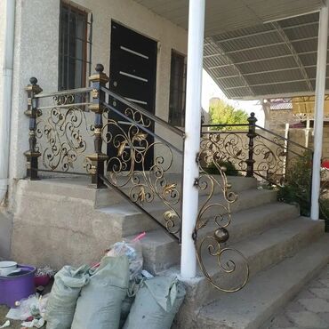 Готовые перила: Готовые перила, Материал: Кованное железо, Для лестницы, Новый — 8