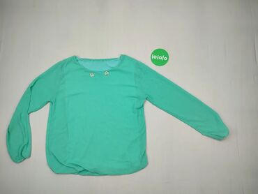 Koszule i bluzki: Bluzka, 2XL (EU 44), wzór - Jednolity kolor, kolor - Turkusowy
