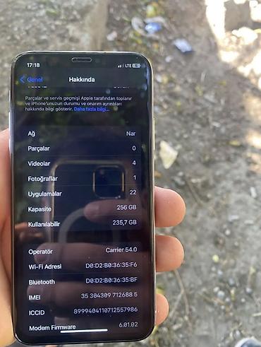 apple 5 s: IPhone X, 256 GB, Zəmanət, Face ID, Sənədlərlə — 3