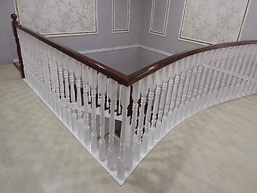 Обшивка лестниц: Лестница заказ алабыз Кара жыгач сосна шпон фонерадан — 26