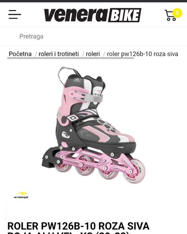 gilmore girls serija sa prevodom: Action roleri PW126B-10 u roze-sivoj kombinaciji boja. Roleri imaju