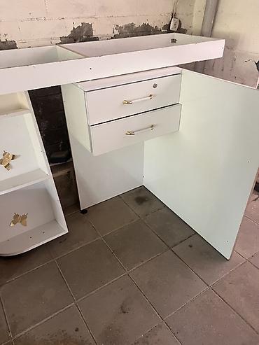 skaf ucuz: Ağ rəngli modul mebel dəsti - Material: MDF/Laminit, parlaq ağ səth — 1