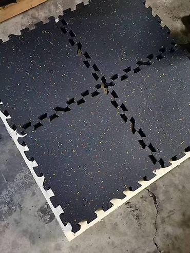 Модульные покрытия, пазлы: Плитка-коврик из резиновой крошки с замком «пазл» для спортивных и — 13