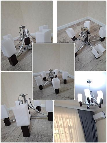 60x60 led panel: Çılçıraq, 6 lampa, Metal — 1