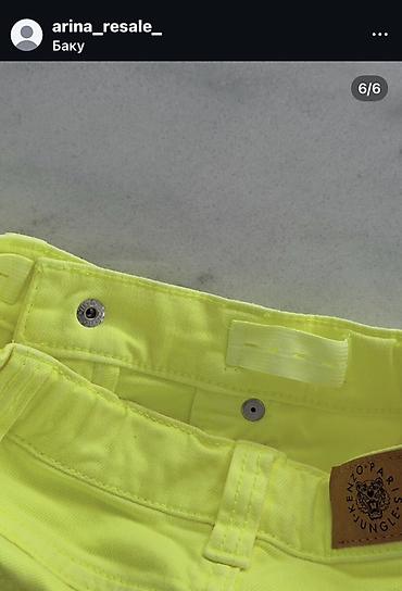 sort: Kenzo Kids şort - Rəng: neon sarı - Model: denim tərzində uşaqlar — 6