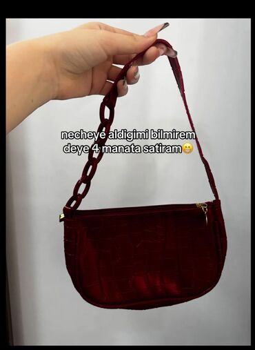 Çantalar: Qadın çantaları – 4 model 1) Qəhvəyi monoqramlı mini çiyin çantası - — 4