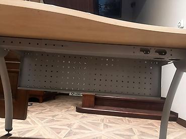 купить офисный стул бу: Ofis/iş masası – ağac teksturalı üstəlik, metal karkaslı 2 masa 1 — 4