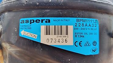 kompressor: Aspera soyuducu kompressoru. Etiket məlumatları: - Marka: Aspera - — 2